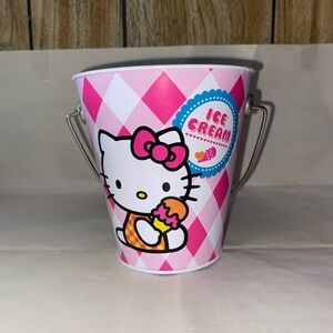 2015 hello kitty tin bucket ice cream pail